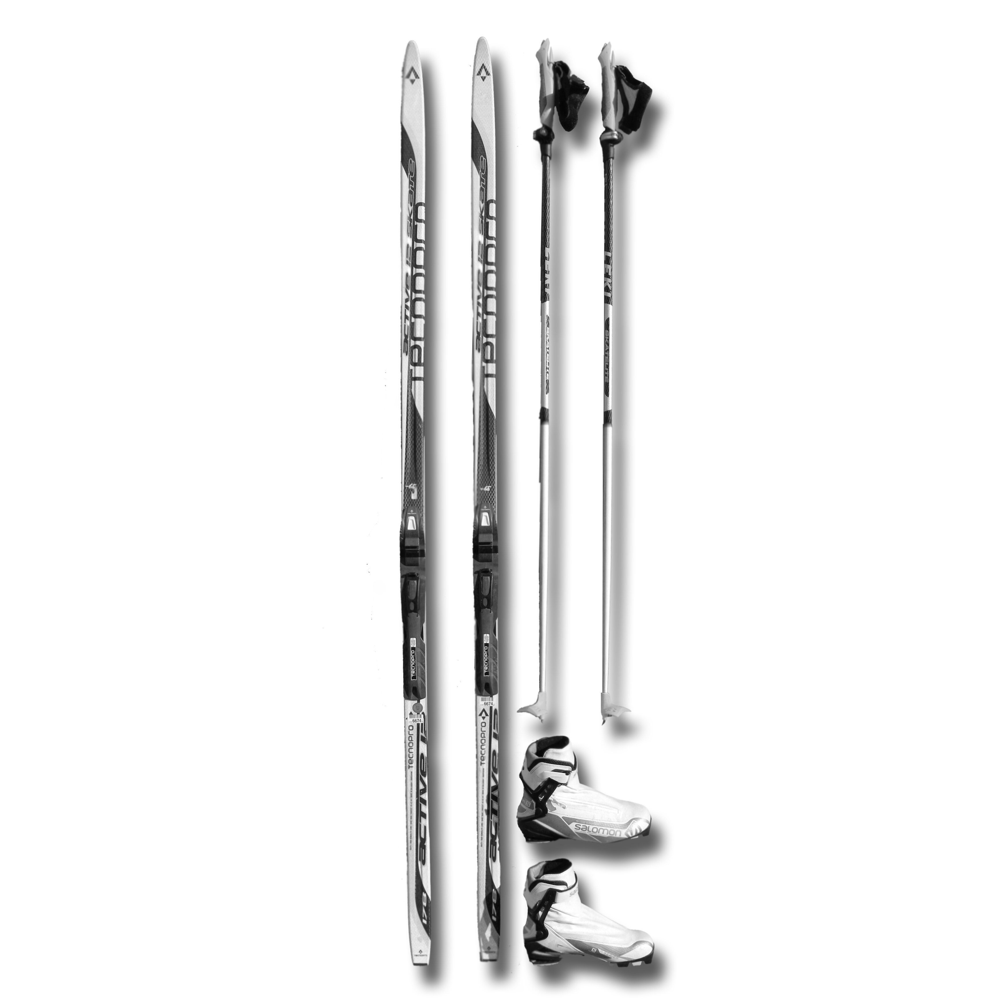 Langlauf-Set Klassisch mit Schuhen Saisonmiete